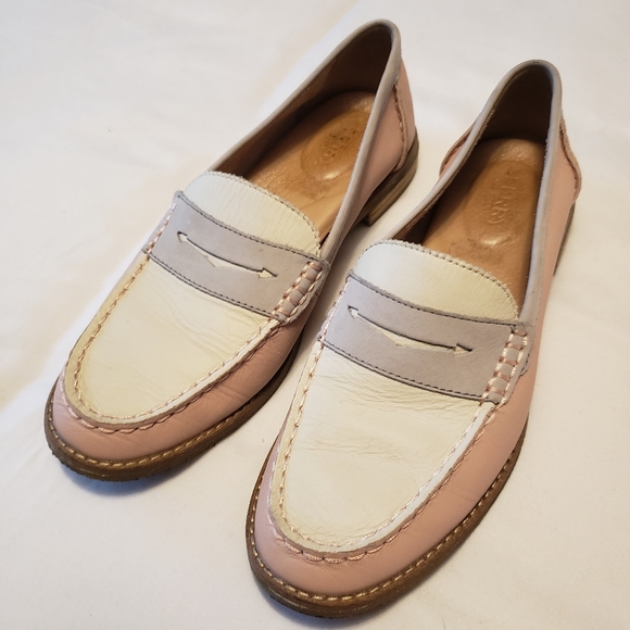Sperry's White & Pink Loafer Women 7.5